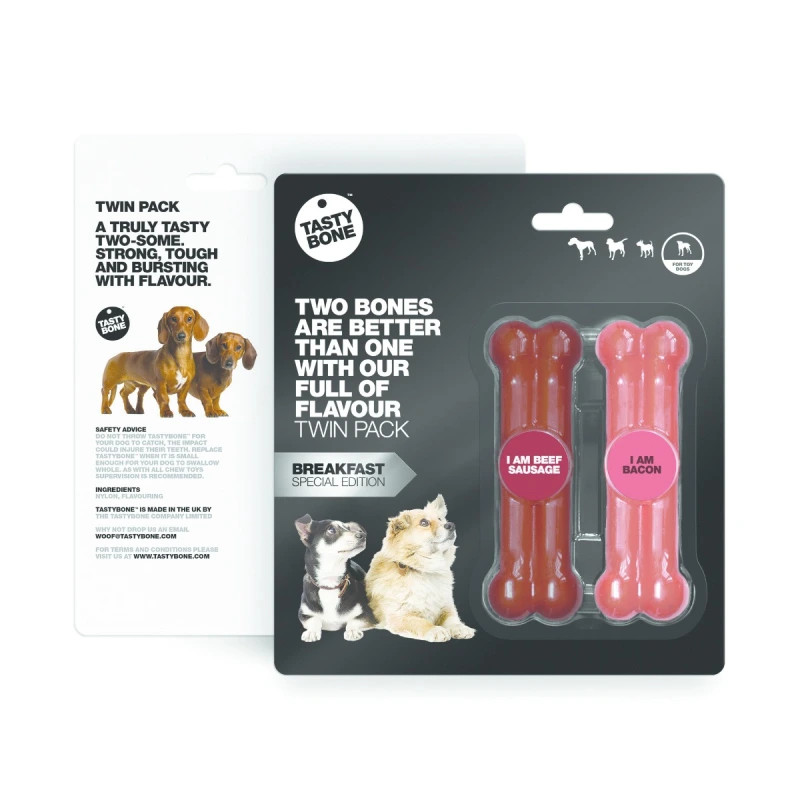 Tasty Bone Twinpack Breakfast Beef Sausage & Bacon Small