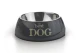 MELAMINE EETBAK ROND BEST DOG GRIJS 22 X 7,5 CM