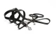 Beeztees leren hondenriem geniet zwart  100 x 18 mm