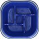 Eat Slow Live Longer anti schrokbak Amaze Pinwheel M Blauw