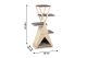 Beeztees houten krabmeubel Mirza 70 x 40 x 135 cm