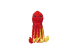 Beeztees Pluche Hondenspeeltje Octopus Amy Rood 25 x 8,5 x 7,5 cm 
