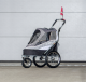 Innopet hondenbuggy Sporty Dog Trailer DeLuxe Zwart/Grijs (tevens hondenfietskar). 