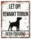 D&amp;D Waakbord Jack Russel Bewaakt terrein Wit