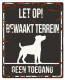 D&amp;D Waakbord Jack Russel Bewaakt terrein Zwart